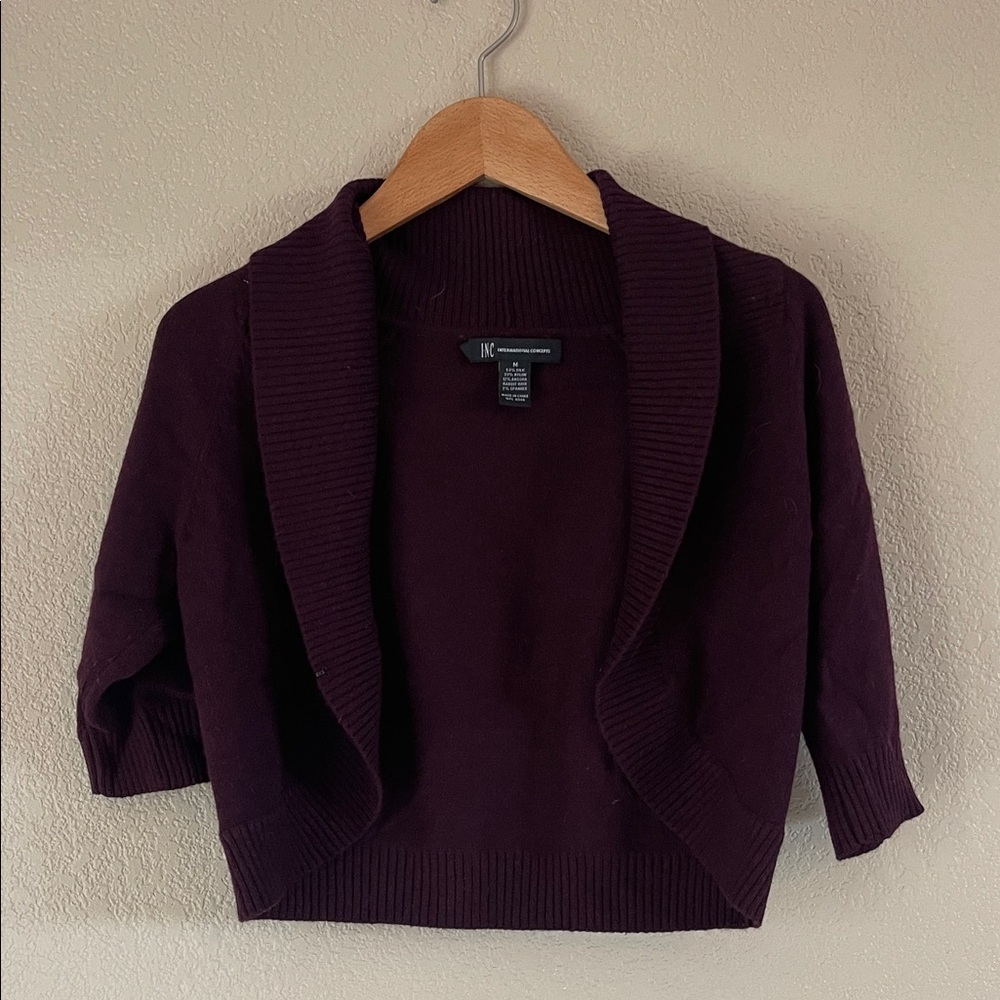 INC International Concepts Deep Purple Shrug